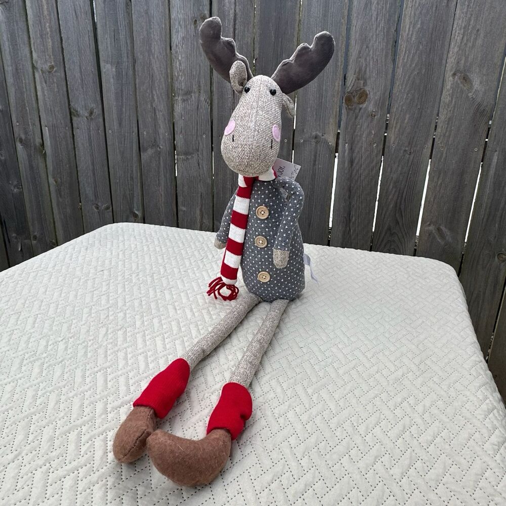 Weighted Jingles and Joy Holiday Moose Decoration
